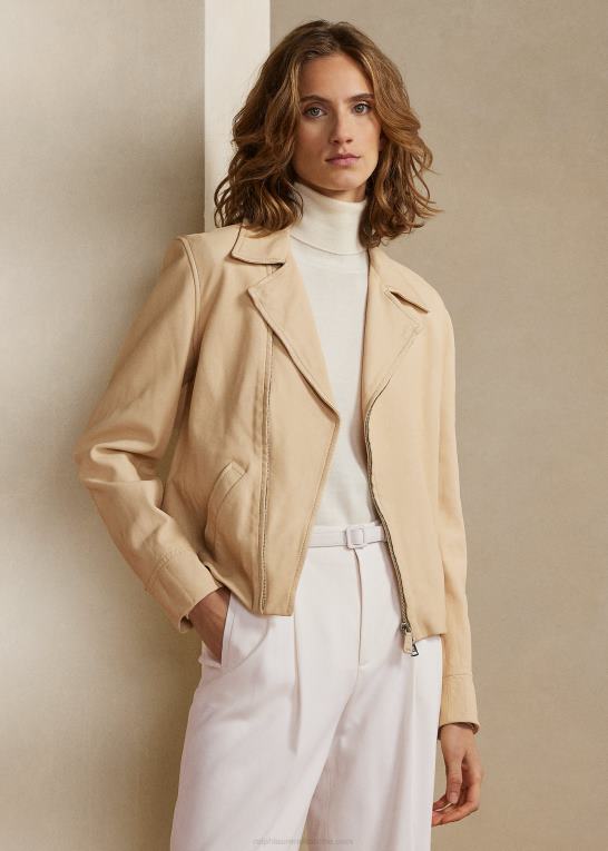 blond Kvinder Ralph Lauren torin lammeskindsjakke Z426B3548