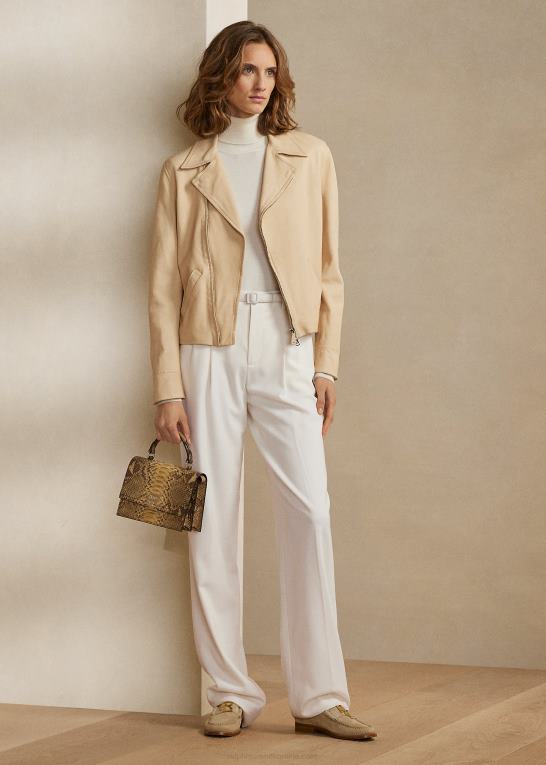 blond Kvinder Ralph Lauren torin lammeskindsjakke Z426B3548