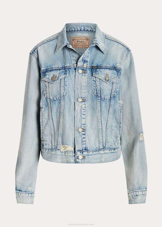 cavin vask Kvinder Ralph Lauren denim trucker jakke Z426B2981