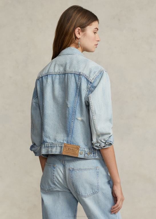 cavin vask Kvinder Ralph Lauren denim trucker jakke Z426B2981