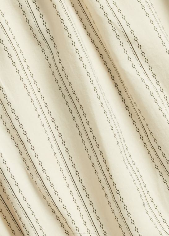 creme/sort Kvinder Ralph Lauren stribet satin westernjakke Z426B3634