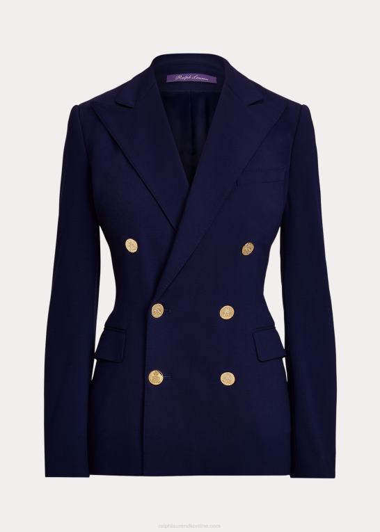 flåde Kvinder Ralph Lauren camden uld crepe jakke Z426B3460
