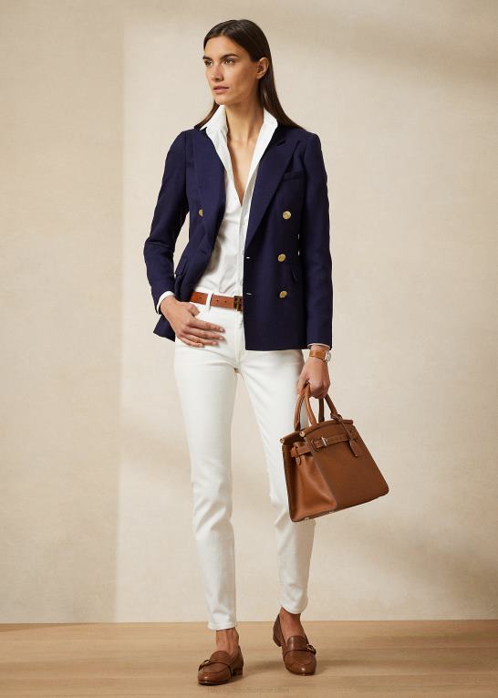 flåde Kvinder Ralph Lauren camden uld crepe jakke Z426B3460
