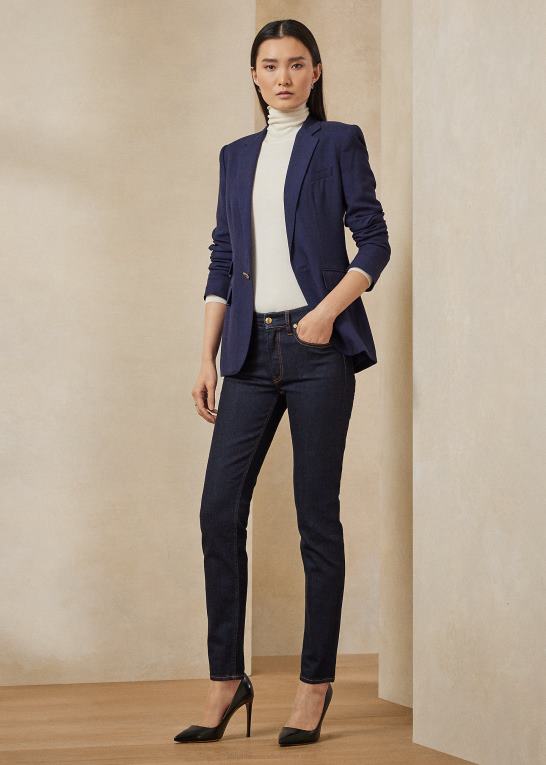 flåde Kvinder Ralph Lauren parker stretch uldjakke Z426B3442