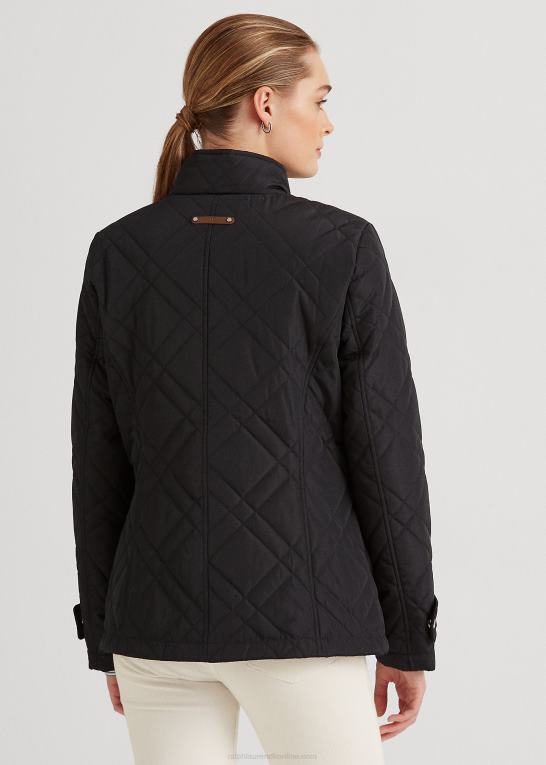 flåde Kvinder Ralph Lauren quiltet mockneck jakke Z426B4121