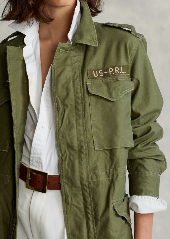 havesti Kvinder Ralph Lauren overskydende knust twill jakke Z426B3284