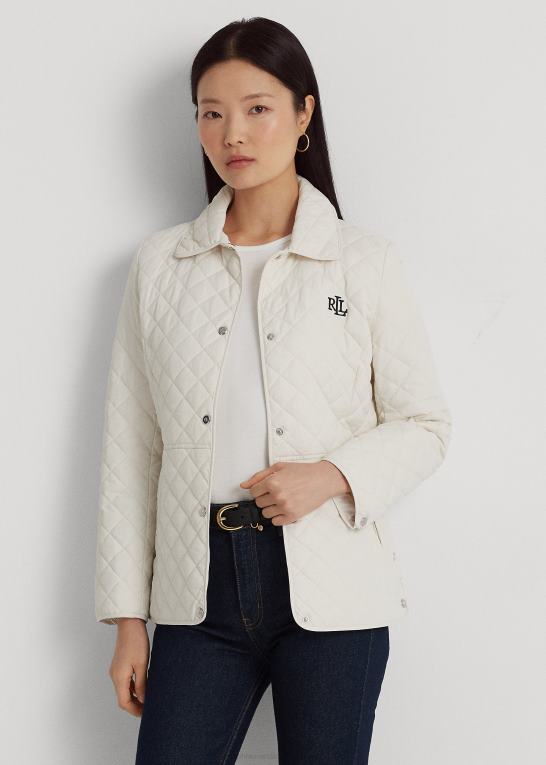 hvid Kvinder Ralph Lauren diamant-quiltet jakke Z426B4126
