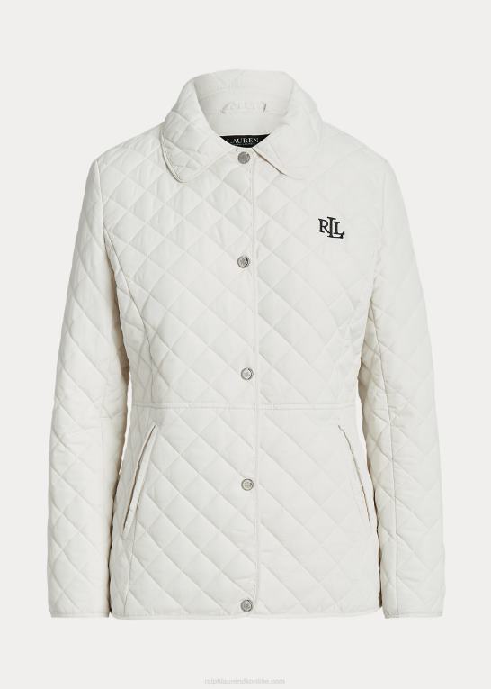 hvid Kvinder Ralph Lauren diamant-quiltet jakke Z426B4126