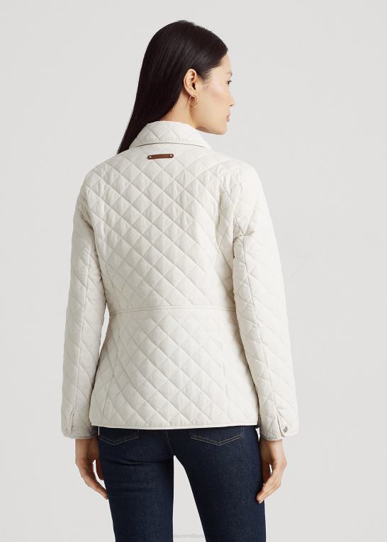 hvid Kvinder Ralph Lauren diamant-quiltet jakke Z426B4126