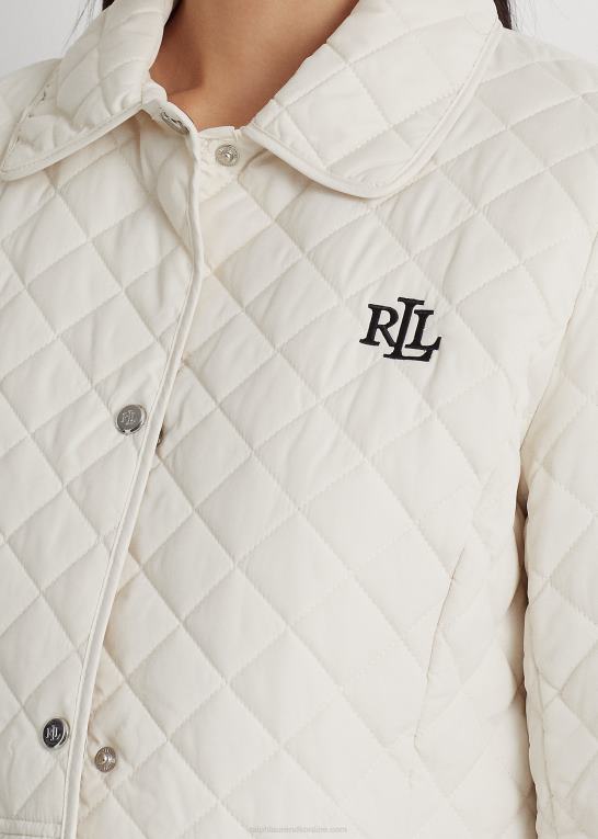 hvid Kvinder Ralph Lauren diamant-quiltet jakke Z426B4126