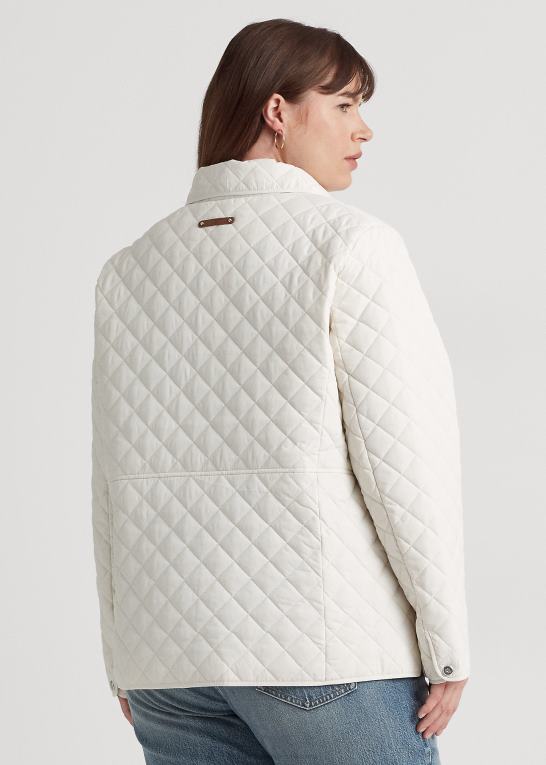 hvid Kvinder Ralph Lauren diamant-quiltet jakke Z426B4705