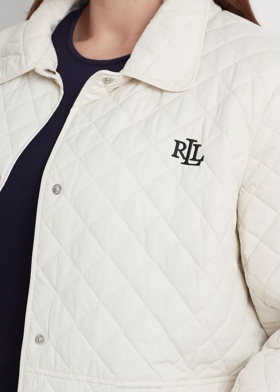 hvid Kvinder Ralph Lauren diamant-quiltet jakke Z426B4705