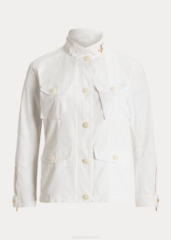 hvid Kvinder Ralph Lauren vandafvisende taft feltjakke Z426B4793