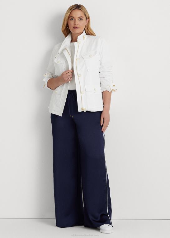 hvid Kvinder Ralph Lauren vandafvisende taft feltjakke Z426B4793