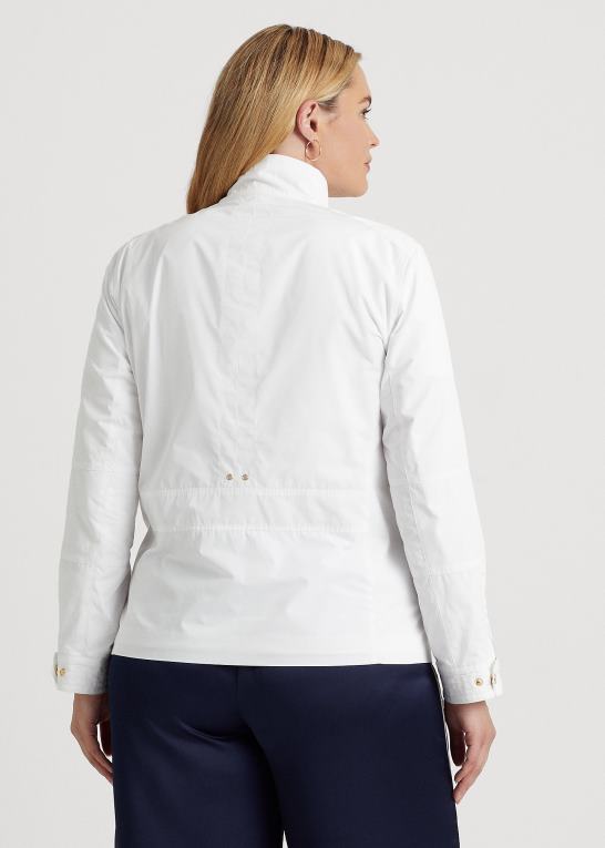 hvid Kvinder Ralph Lauren vandafvisende taft feltjakke Z426B4793