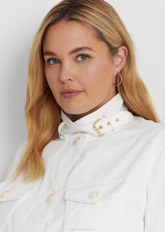 hvid Kvinder Ralph Lauren vandafvisende taft feltjakke Z426B4793