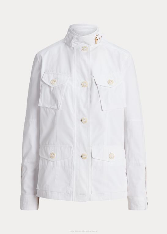 hvid Kvinder Ralph Lauren vandafvisende taft feltjakke Z426B4873