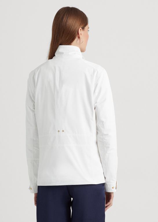 hvid Kvinder Ralph Lauren vandafvisende taft feltjakke Z426B9542
