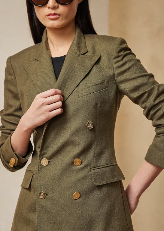 ikon oliven Kvinder Ralph Lauren camden kashmir jakke Z426B3454