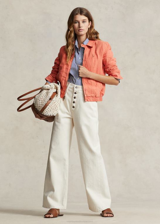 ildsten Kvinder Ralph Lauren linned vindjakke Z426B2934