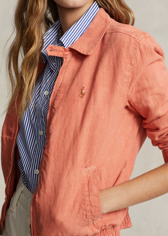 ildsten Kvinder Ralph Lauren linned vindjakke Z426B2934