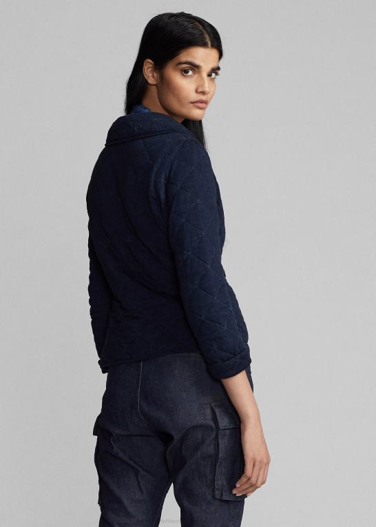 indigo Kvinder Ralph Lauren quiltet jerseyjakke Z426B3669
