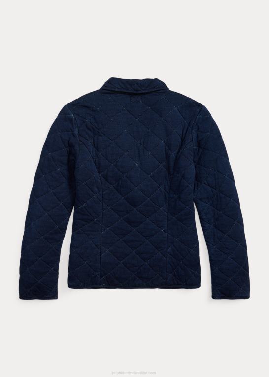 indigo Kvinder Ralph Lauren quiltet jerseyjakke Z426B3669