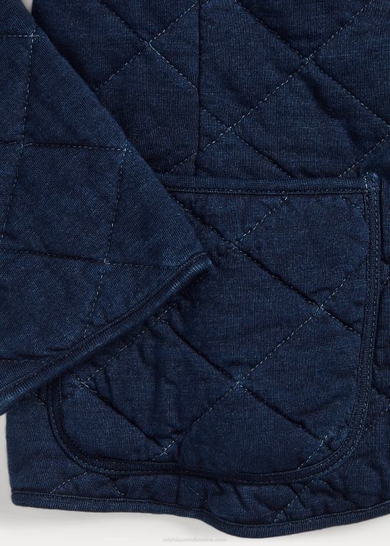 indigo Kvinder Ralph Lauren quiltet jerseyjakke Z426B3669