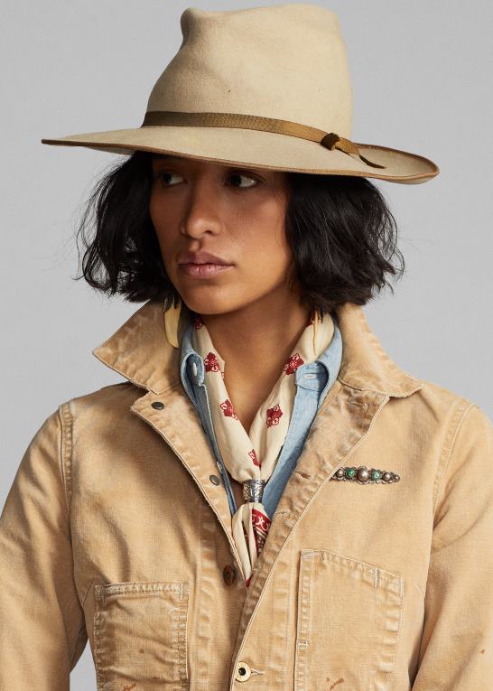 kaki Kvinder Ralph Lauren bomuldslærredsjakke Z426B3642