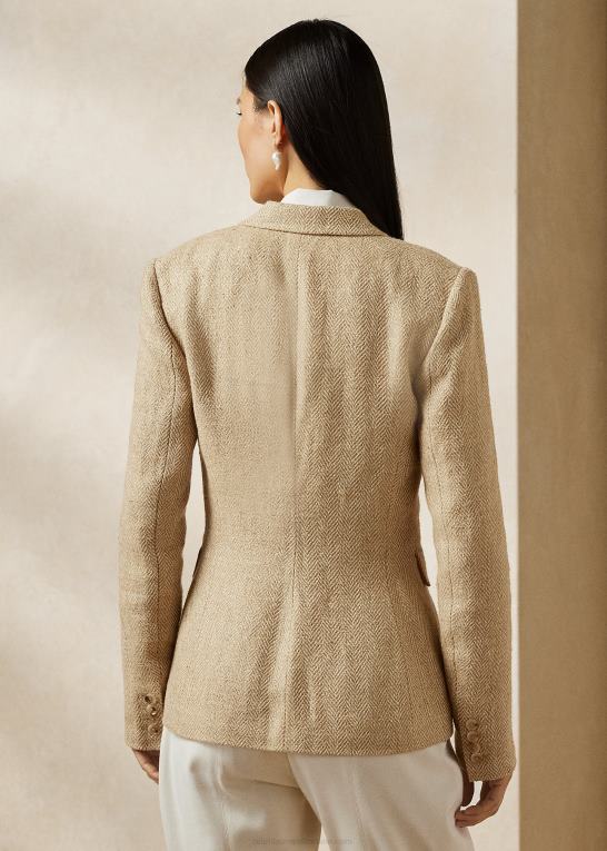 kamel/tan Kvinder Ralph Lauren kayli sildebens-tweedjakke Z426B3538