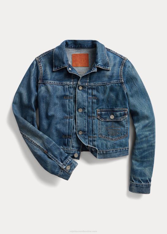 kenney vask Kvinder Ralph Lauren cropped denimjakke Z426B3680