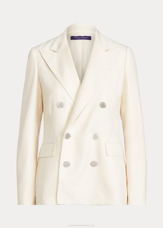 lux creme Kvinder Ralph Lauren camden kashmir jakke Z426B3456