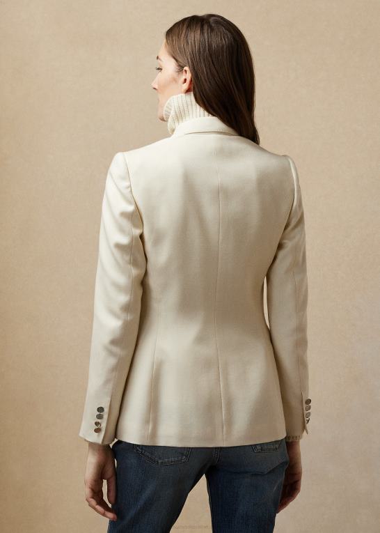 lux creme Kvinder Ralph Lauren camden kashmir jakke Z426B3456