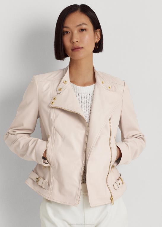 lyserød Kvinder Ralph Lauren lammeskind moto jakke Z426B3975