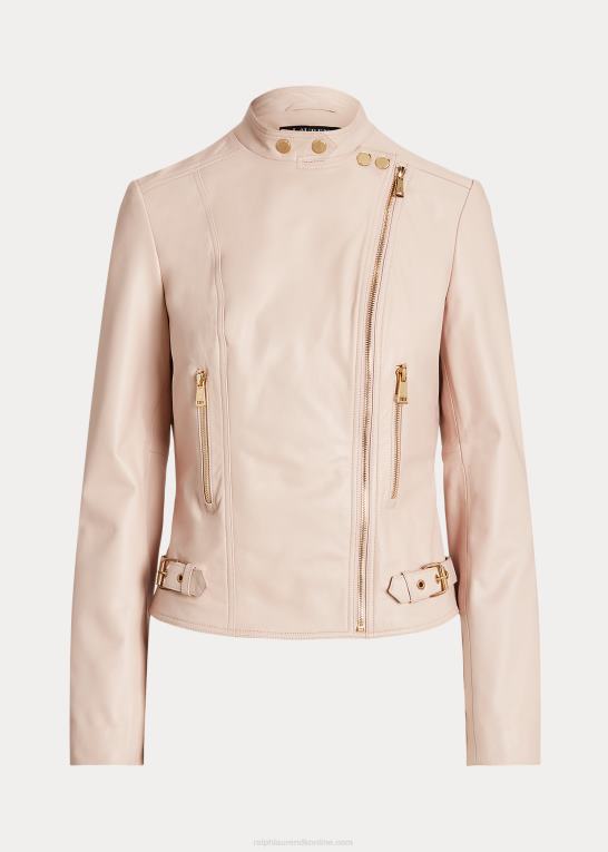 lyserød Kvinder Ralph Lauren lammeskind moto jakke Z426B3975