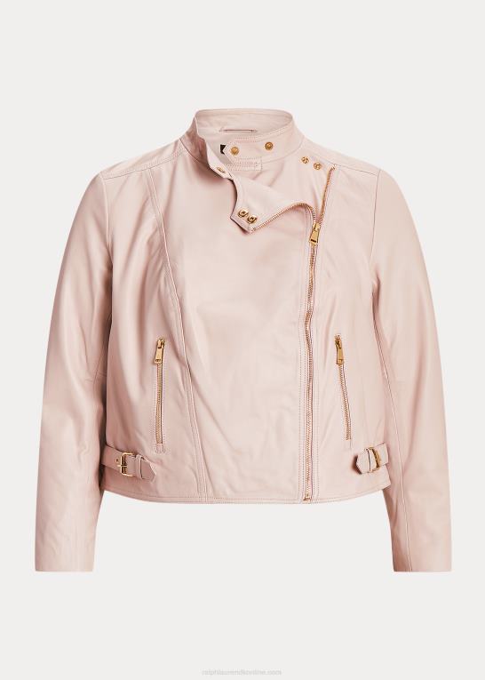 lyserød Kvinder Ralph Lauren lammeskind moto jakke Z426B4602