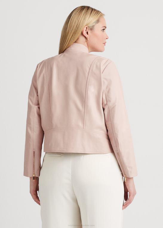 lyserød Kvinder Ralph Lauren lammeskind moto jakke Z426B4602