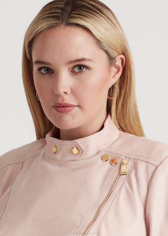 lyserød Kvinder Ralph Lauren lammeskind moto jakke Z426B4602