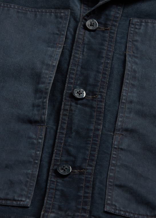 mørk indigo Kvinder Ralph Lauren cropped bomuld-hør jakke Z426B3675