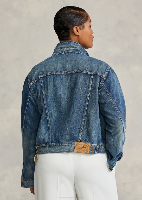 mørk indigo Kvinder Ralph Lauren denim trucker jakke Z426B3278
