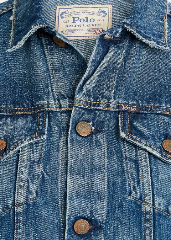 mørk indigo Kvinder Ralph Lauren denim trucker jakke Z426B3278
