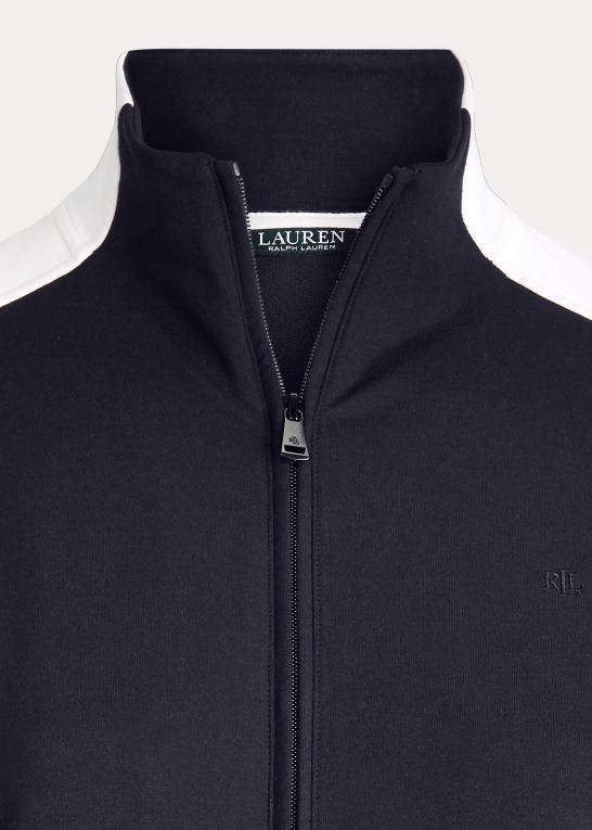 marineblå og creme Kvinder Ralph Lauren bomuldsblandingsjakke Z426B4729