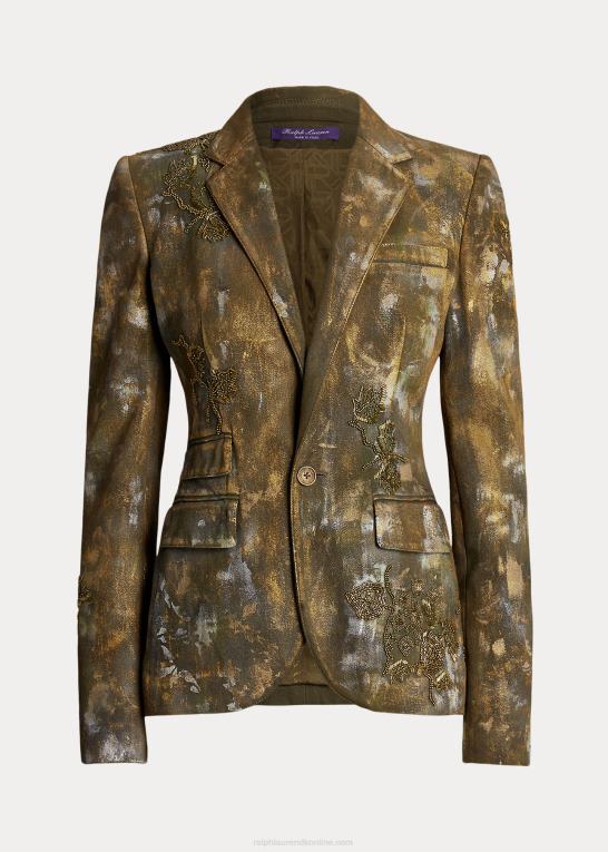 olivenmalerisk nomad Kvinder Ralph Lauren calan painterly denimjakke Z426B9304