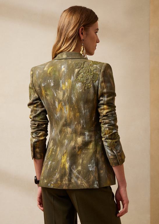 olivenmalerisk nomad Kvinder Ralph Lauren calan painterly denimjakke Z426B9304