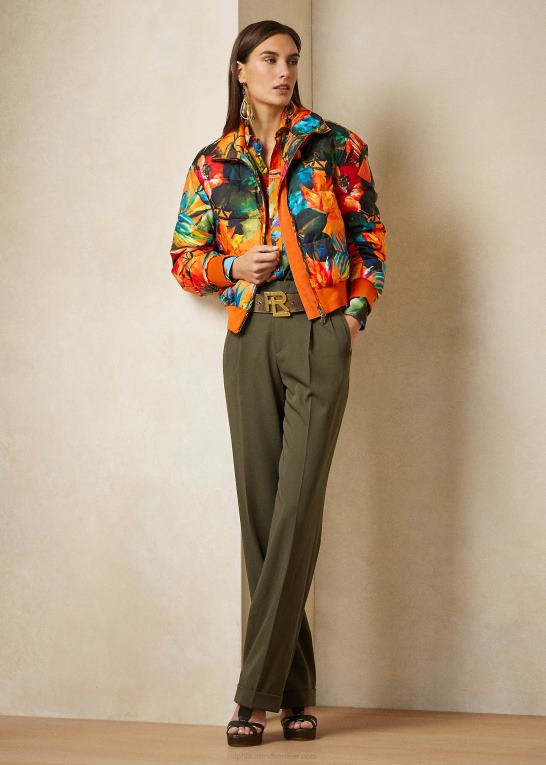 orange multi Kvinder Ralph Lauren bomberjakke med dun fra thelma Z426B9287