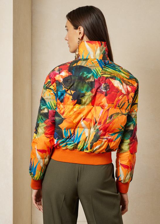 orange multi Kvinder Ralph Lauren bomberjakke med dun fra thelma Z426B9287