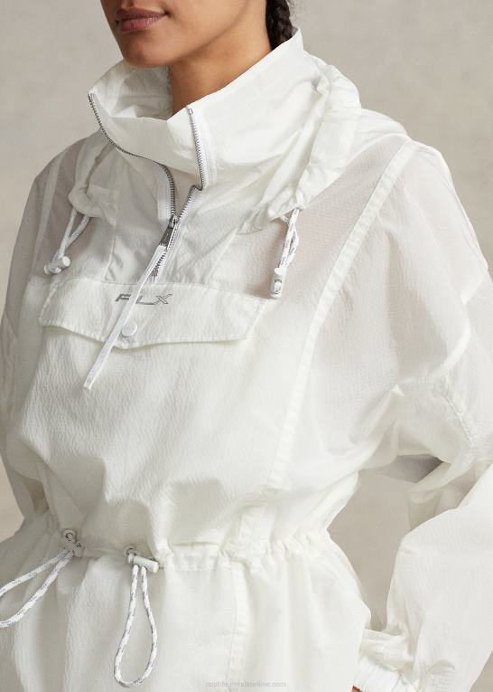 papir hvidt Kvinder Ralph Lauren pakbar ripstop vindjakke Z426B3105