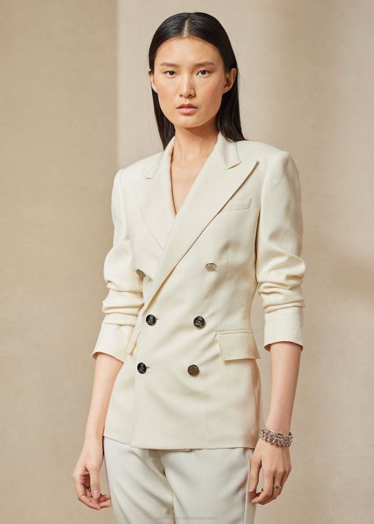 pergament creme Kvinder Ralph Lauren camden kashmir jakke Z426B3455