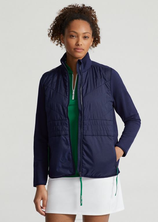raffineret marine/cruisegrøn Kvinder Ralph Lauren hybrid jakke med fuld lynlås Z426B9408