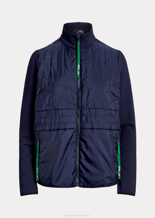 raffineret marine/cruisegrøn Kvinder Ralph Lauren hybrid jakke med fuld lynlås Z426B9408
